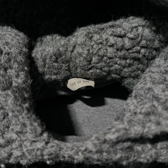 Fear Of God Polar Fleece Hoodie in Paris Sky FG24FW50 gray Fleece Schwarz MEDIUM - Picture 2 of 15